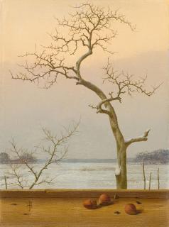 Herbert Böttger - Winterlicher Ausblick mit Baum und Nüssen