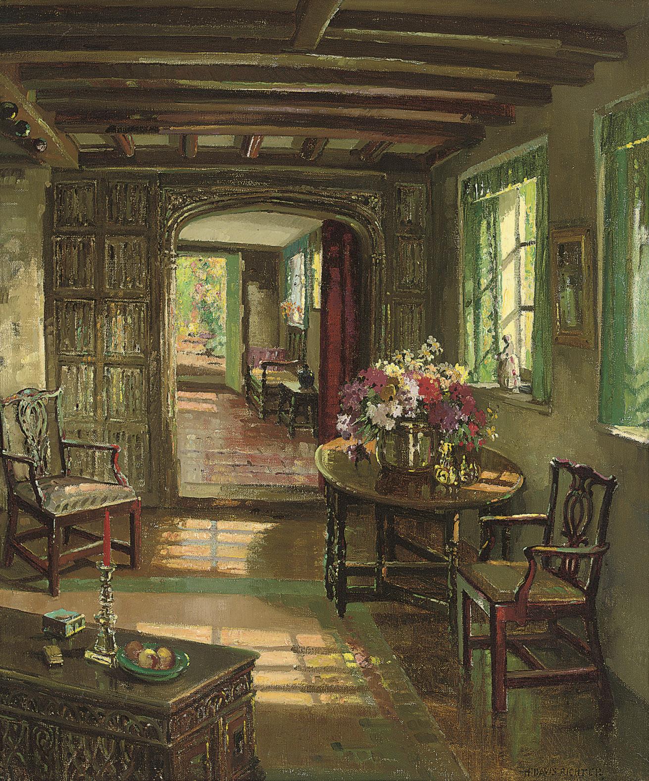 Herbert Davis Richter, R.I., R.S.W., R.O.I., R.B.A - A sunlit interior