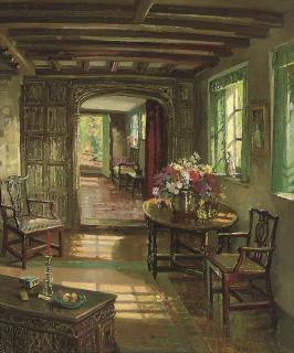 Herbert Davis Richter, R.I., R.S.W., R.O.I., R.B.A - A sunlit interior