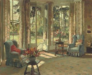 Herbert Davis Richter - The drawing room in summer