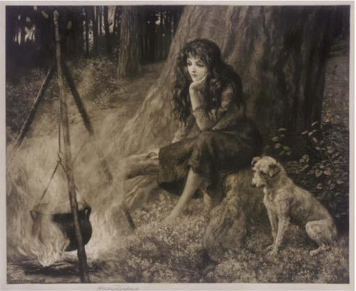 Herbert Dicksee - Gypsy Girl