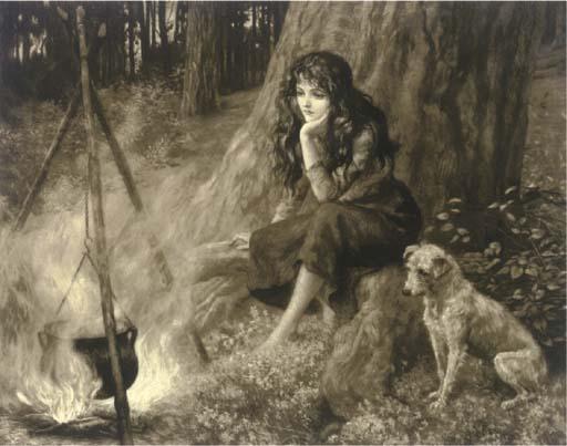 Herbert Dicksee - Gypsy Girl