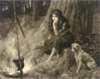 Herbert Dicksee - Gypsy Girl