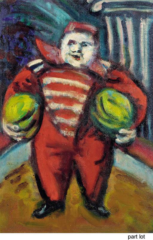 Herbert Fiedler - Clown With Two Yellow Balls