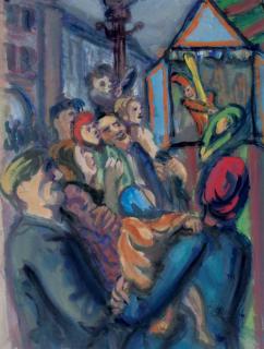 Herbert Fiedler - Puppet-show at Dam square, Amsterdam