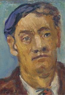 Herbert Fiedler - Selfportrait with hat