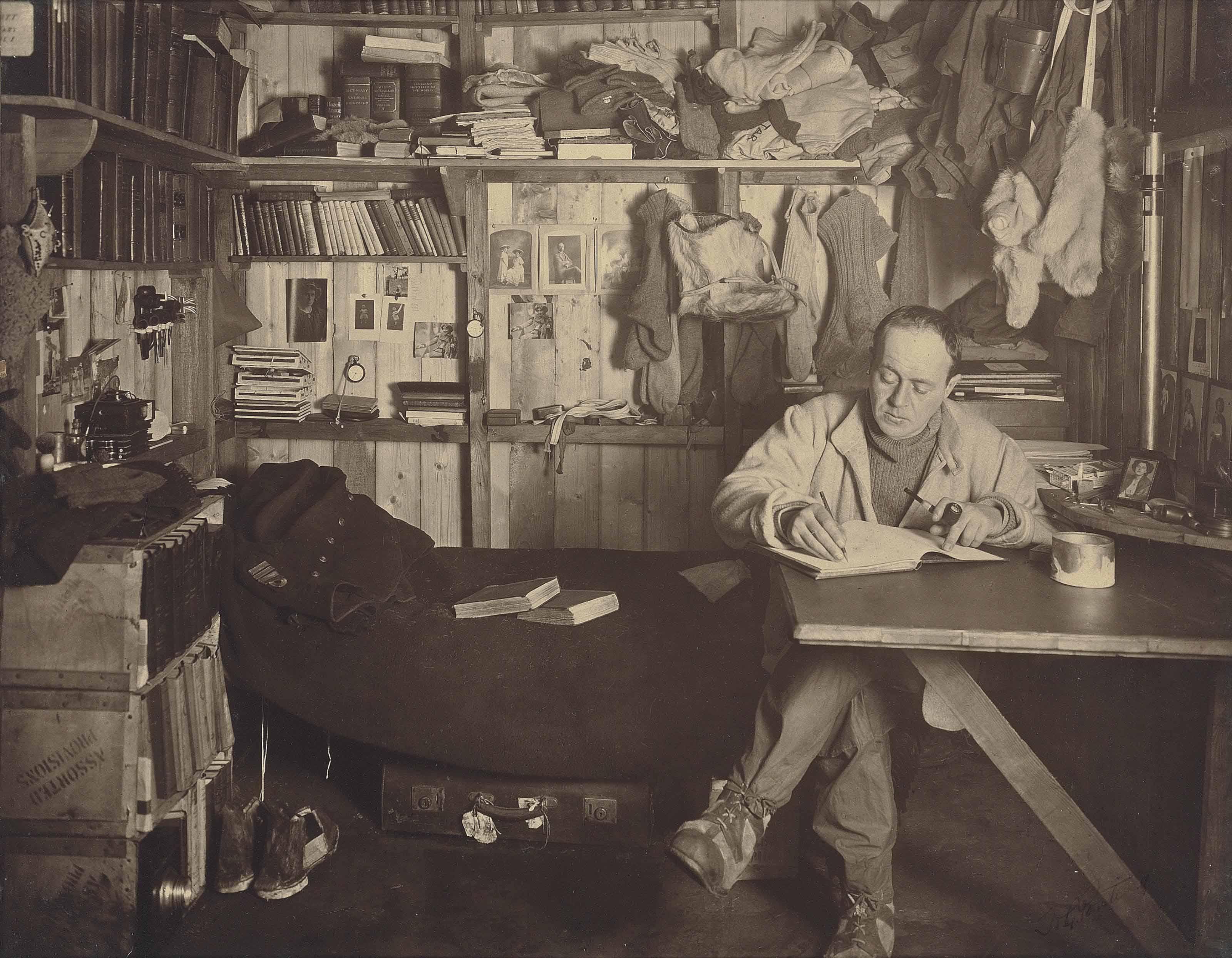 Herbert George Ponting - Captain Scott Writing Up His Journal, Scott\'S Last Expedition (11 October 1911)