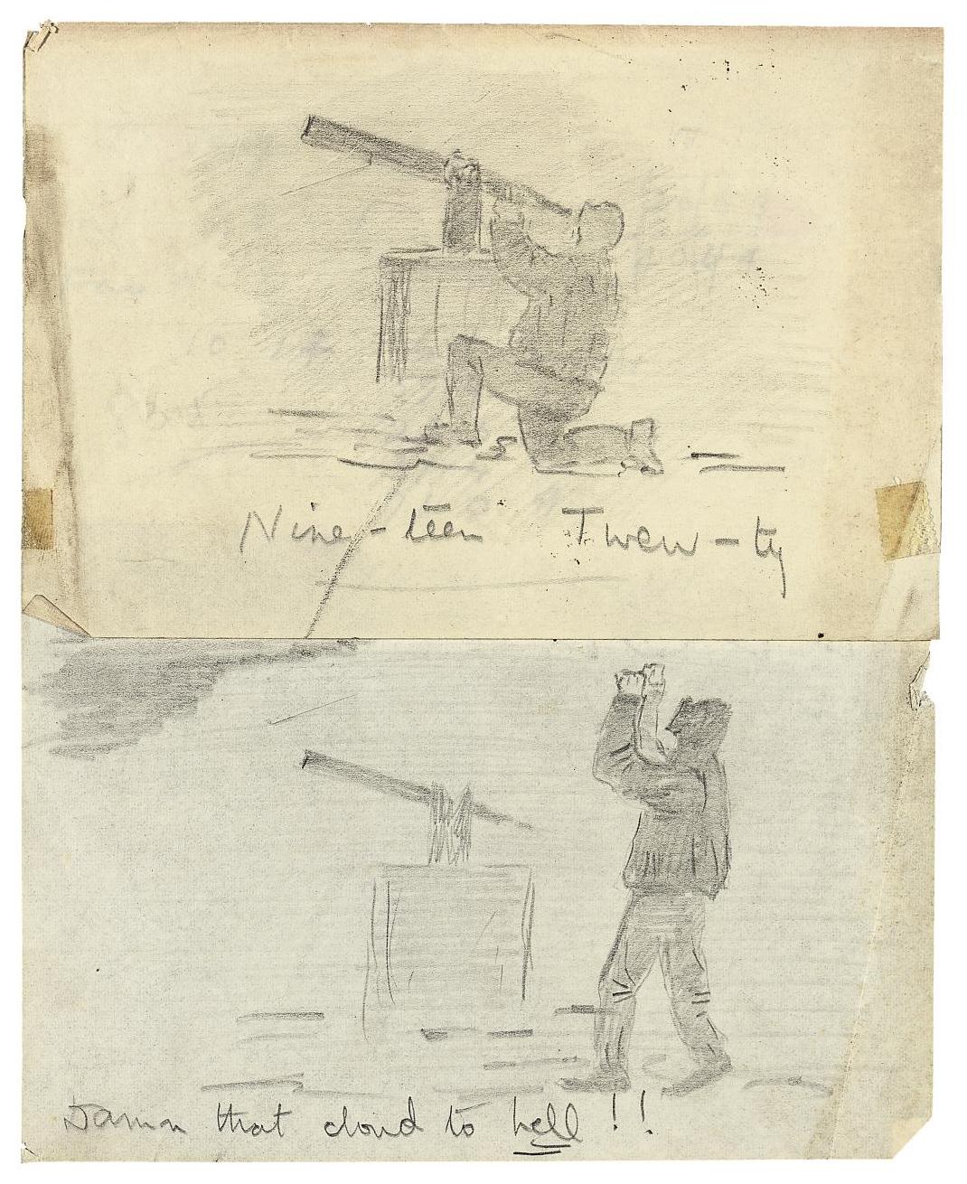 Herbert George Ponting - Grotto in a berg. Terra Nova in distance. Taylor and Wright (Interior), January 5, 1911