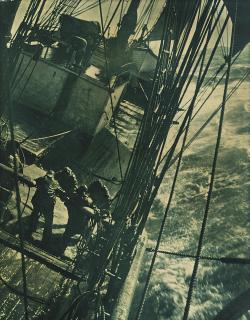 Herbert George Ponting - Terra Nova in a gale. March 1912