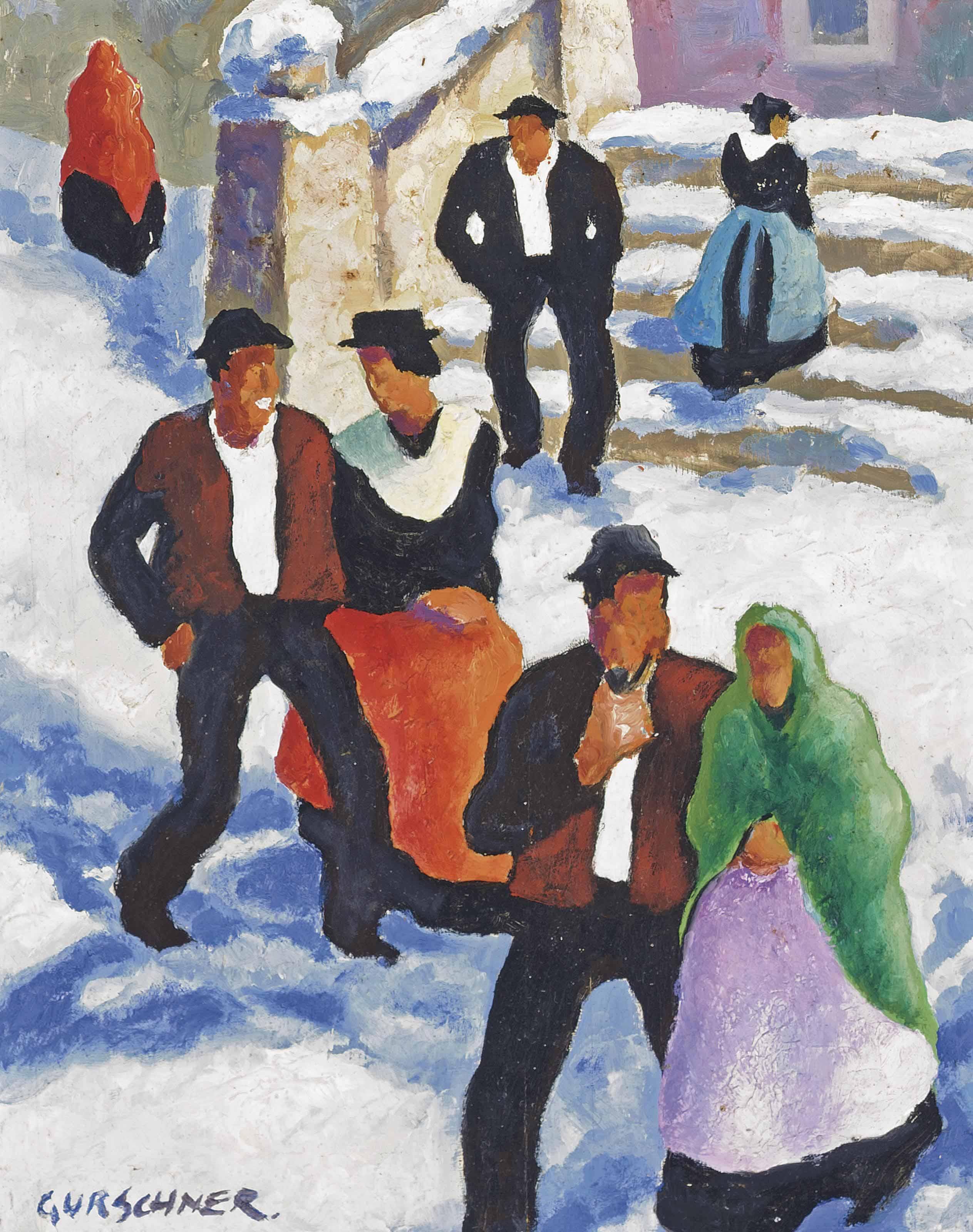 Herbert Gurschner - Tiroler Paare im Schnee