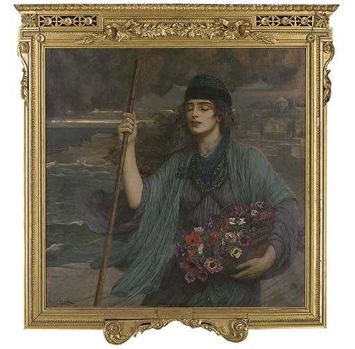 Herbert Gustave Schmalz - Nydia, The Blind Girl of Pompei