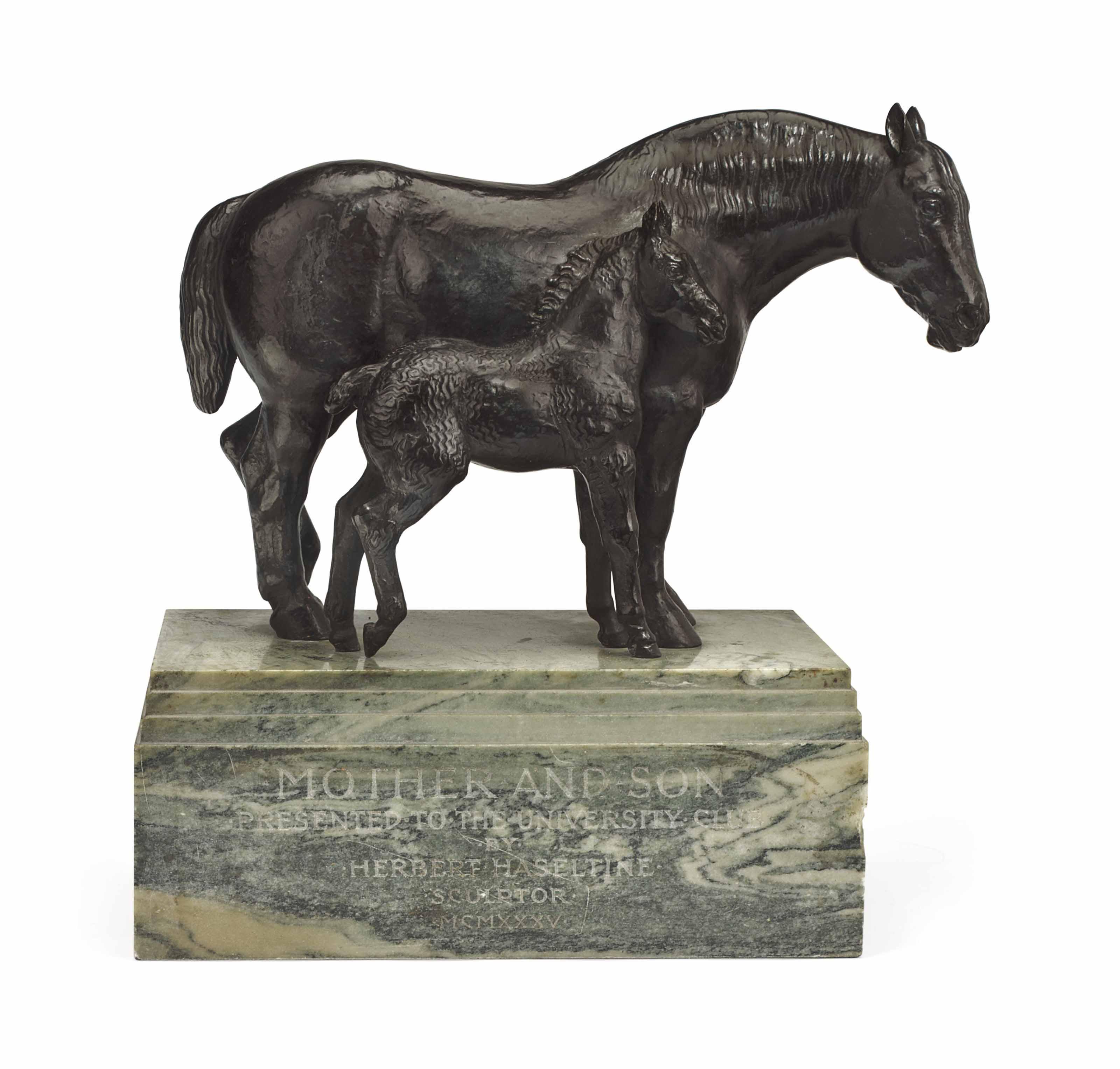 Herbert Haseltine - \'Mother And Son (Percheron Mare: Messaline And Foal)\'