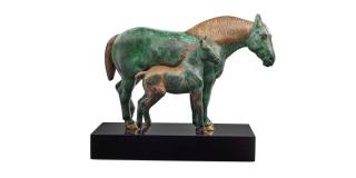 Herbert Haseltine - Percheron Mare: Messaline and Foal