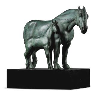 Herbert Haseltine - Percheron Mare: Messaline And Foal