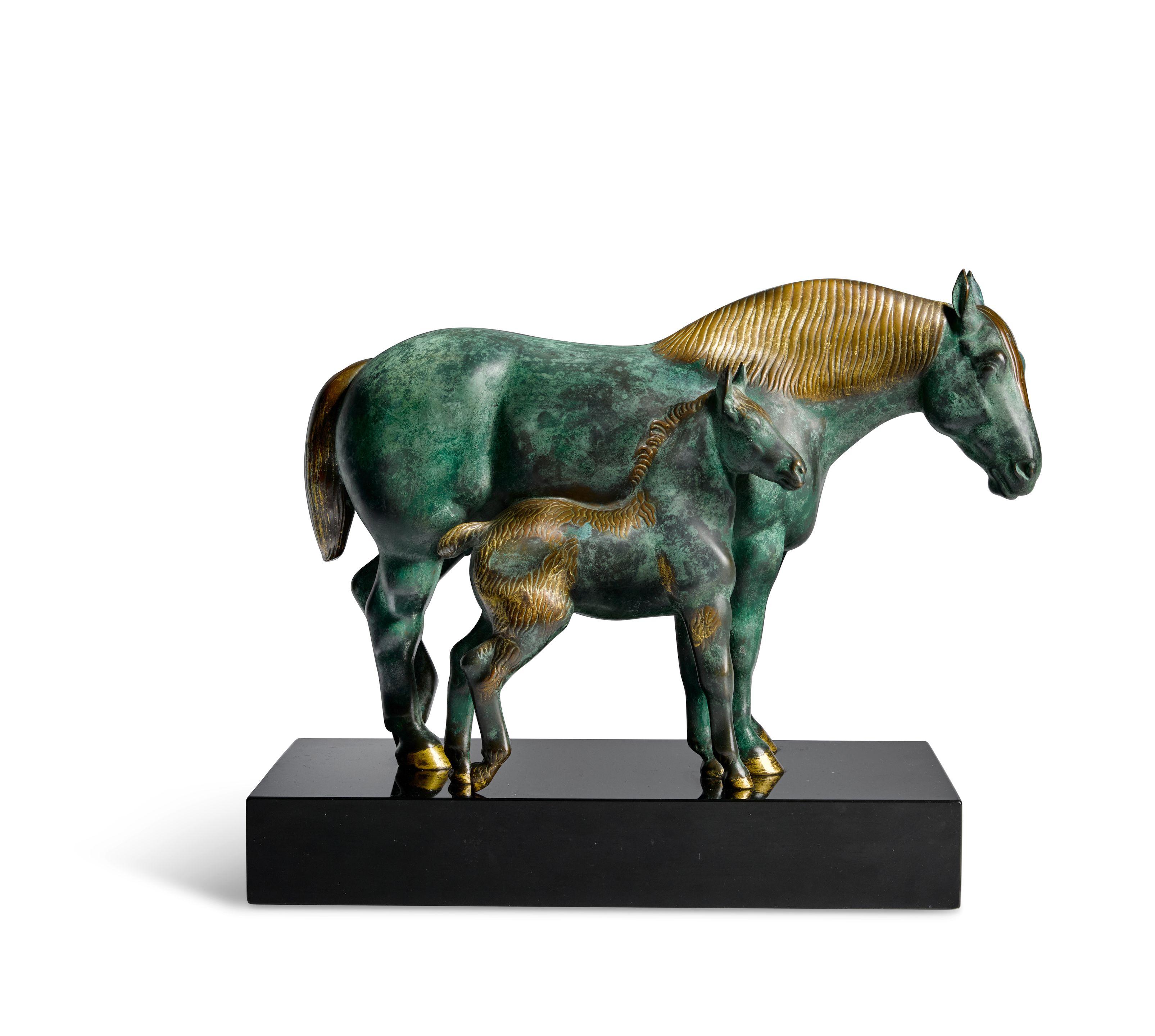 Herbert Haseltine - Percheron Mare: Messaline and Foal