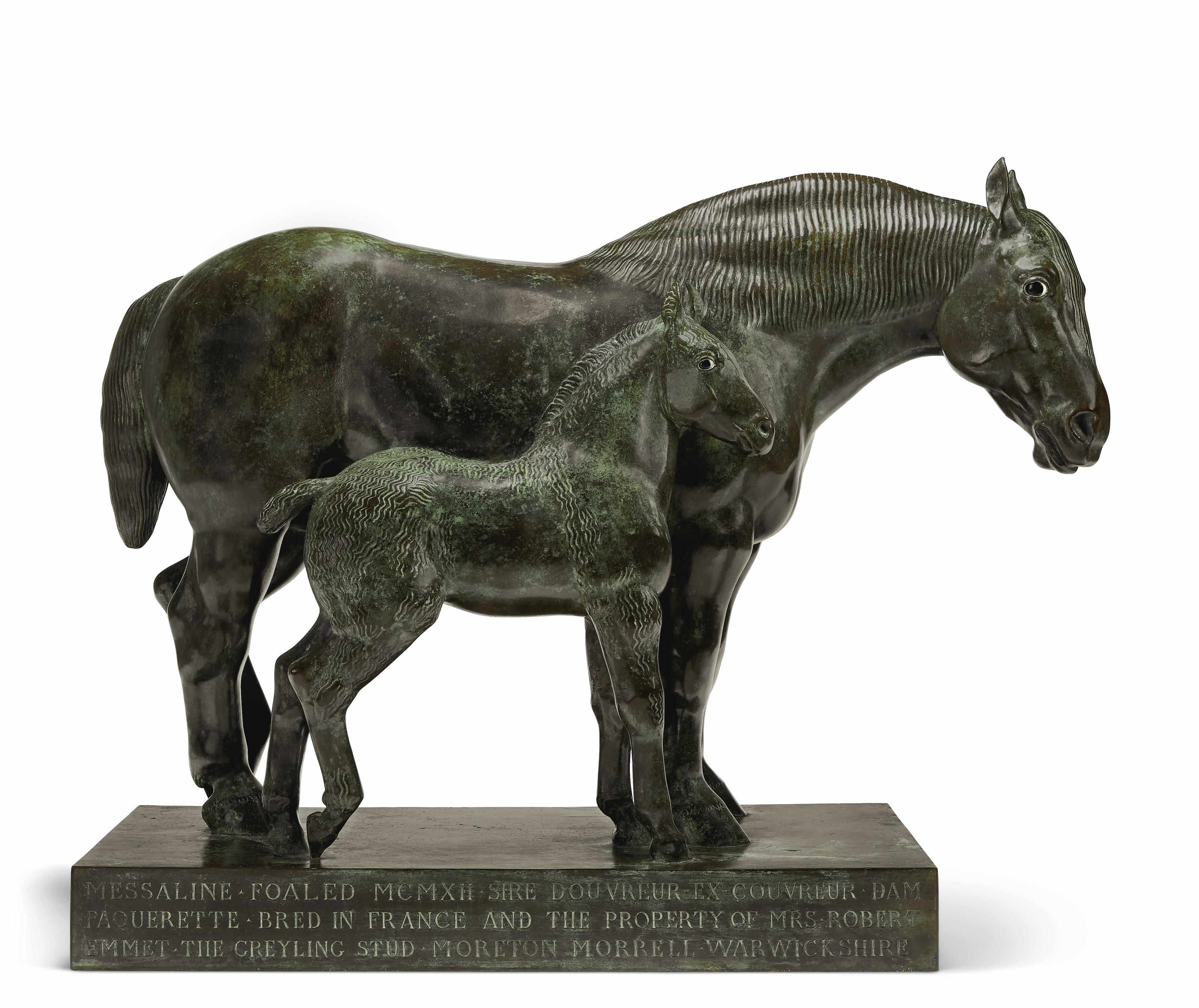 Herbert Haseltine - Percheron Mare: Messaline and Foal