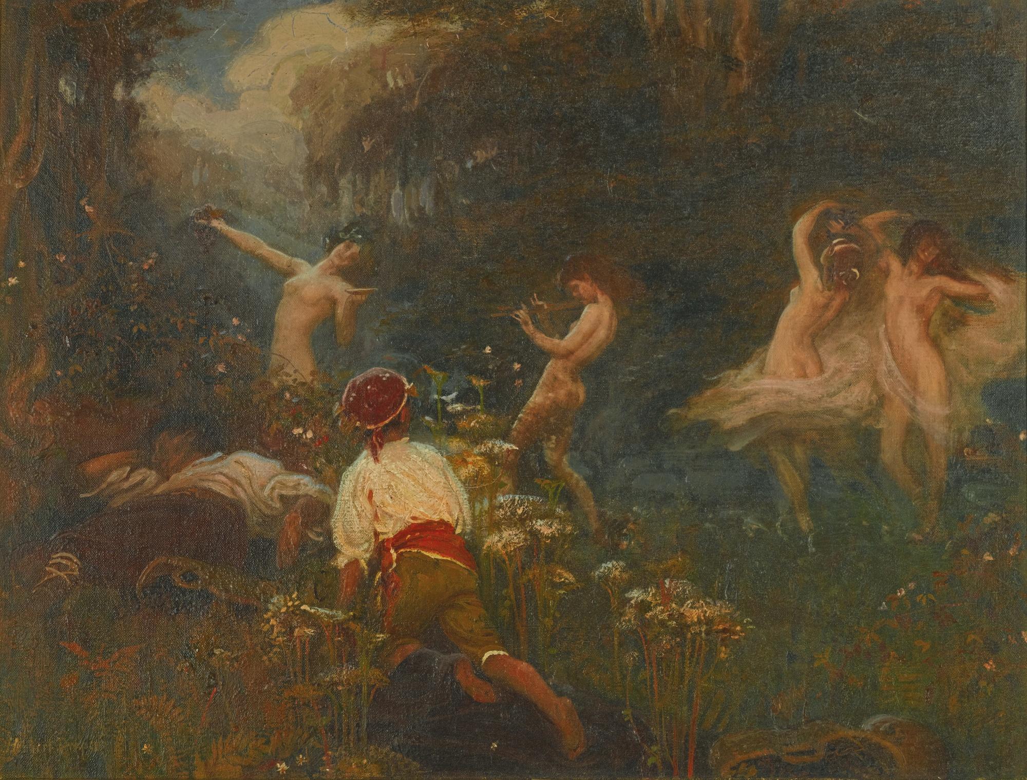 Herbert James Draper - First Sketch For The Vintage Morn