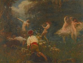 Herbert James Draper - First Sketch For The Vintage Morn