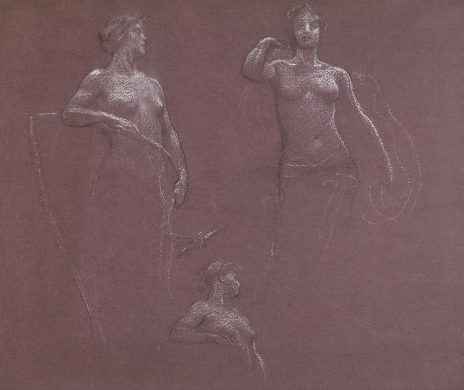 Herbert James Draper - Studies For Ceres And Juno In ‘Prospero Summoning Nymphs And Deities’