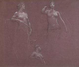 Herbert James Draper - Studies For Ceres And Juno In ‘Prospero Summoning Nymphs And Deities’