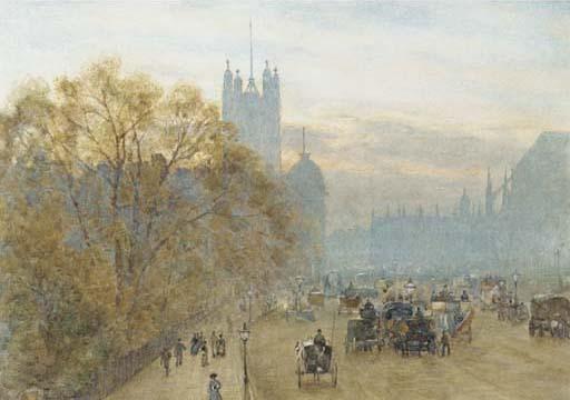 Herbert Menzies Marshall, R.W.S. - Approach to Westminster