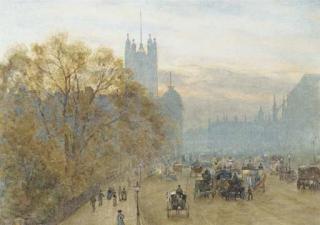 Herbert Menzies Marshall, R.W.S. - Approach to Westminster