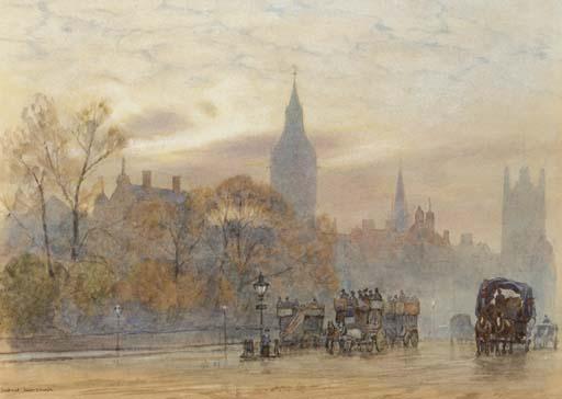 Herbert Menzies Marshall, R.W.S. - Morning in Whitehall