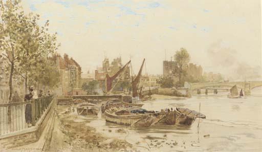 Herbert Menzies Marshall, R.W.S. - On The Embankment At Chelsea