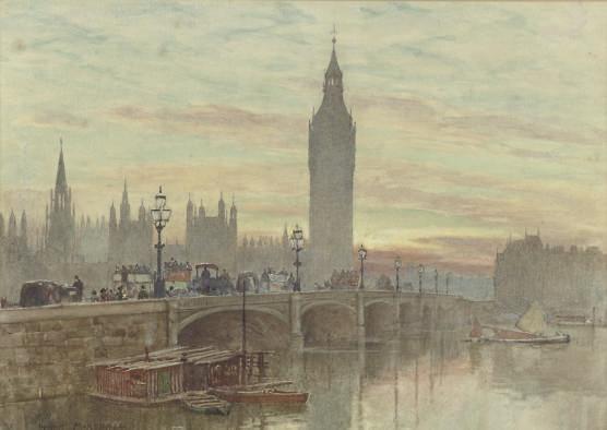 Herbert Menzies Marshall - Westminster at dusk