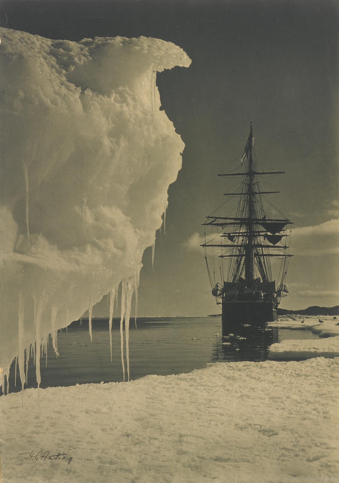 Herbert Ponting - The Terra Nova At The Ice-Foot, Cape Evans