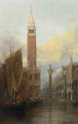 Herbert Sidney - Venedig. Blick auf Markusplatz und Dom vom Bacino di San Marco aus gesehen