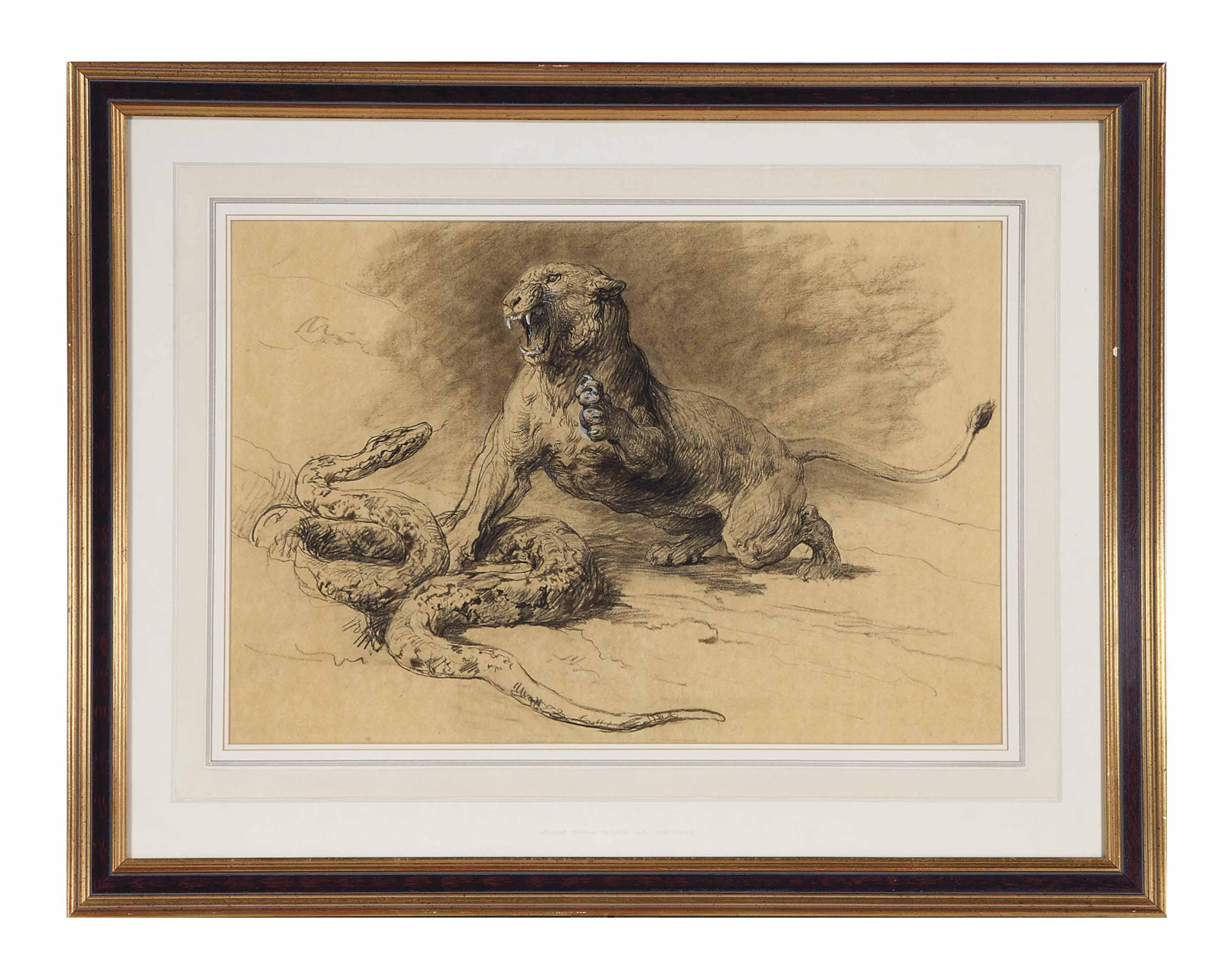 Herbert Thomas Dicksee - Lion and Snake