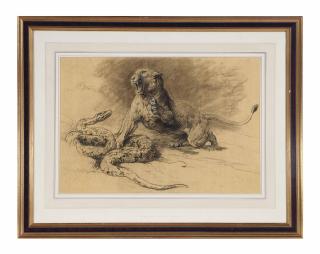 Herbert Thomas Dicksee - Lion and Snake