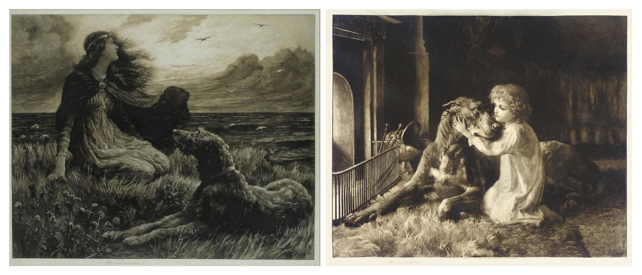 Herbert Thomas Dicksee - The Vikings Daughter; and First Love