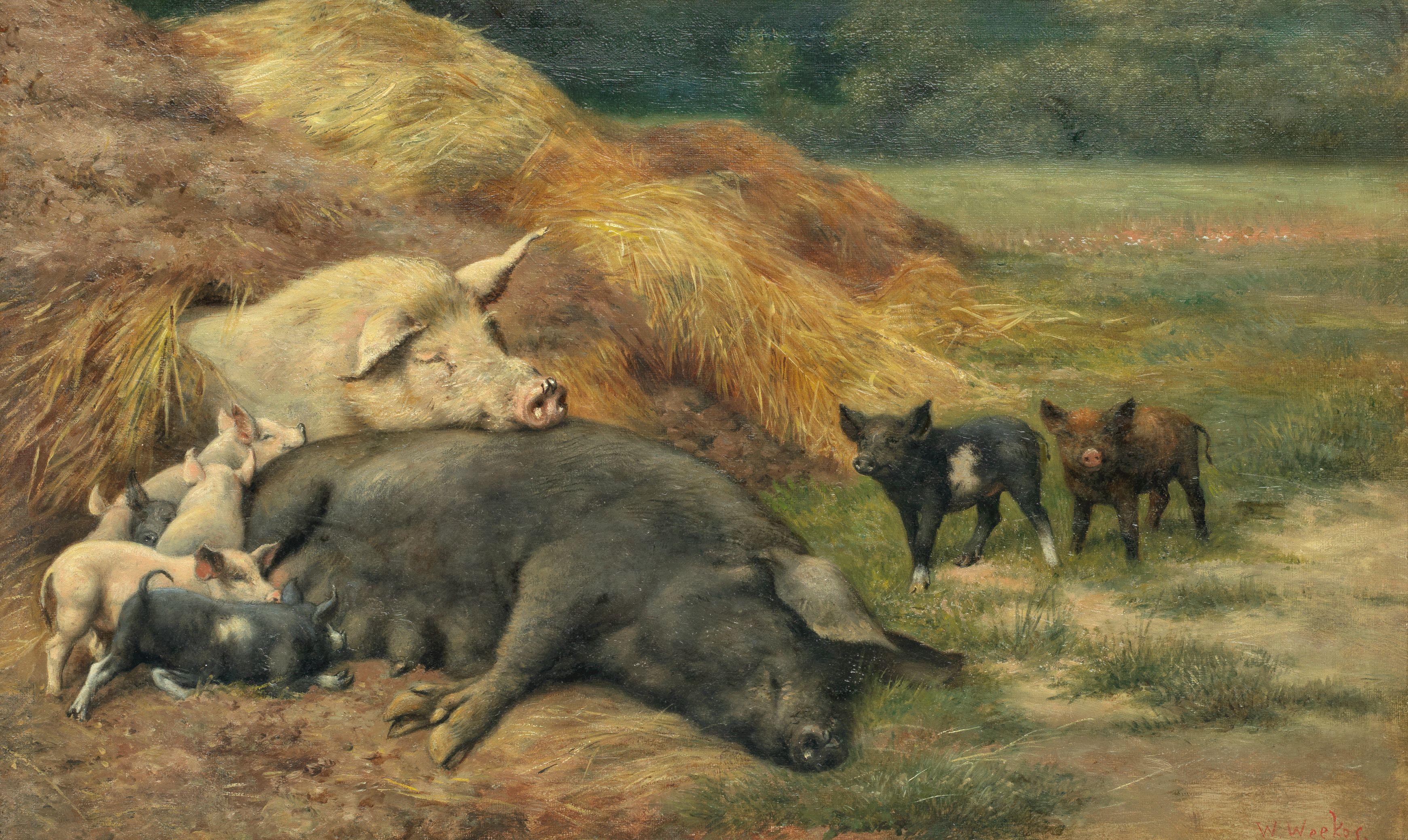 Herbert William Weekes - Piggy in the middle