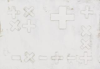 Herbert Zangs - Ohne Titel (Großes Plus-Minus-Bild)