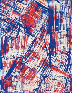 Herbert Zangs - Ohne Titel (Scheibenwischerbild)