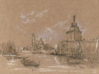 Hercules Brabazon Brabazon - Bustling activity on a Venetian canal