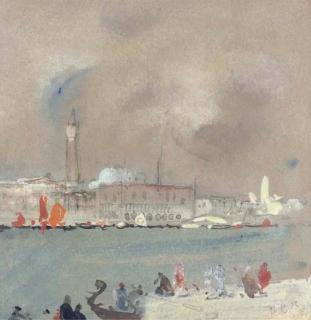 Hercules Brabazon Brabazon - The Doge\'S Palace, Venice, From The Bacino