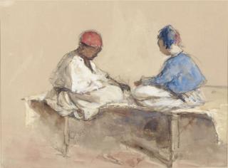 Hercules Brabazon Brabazon - Two Arabs gambling