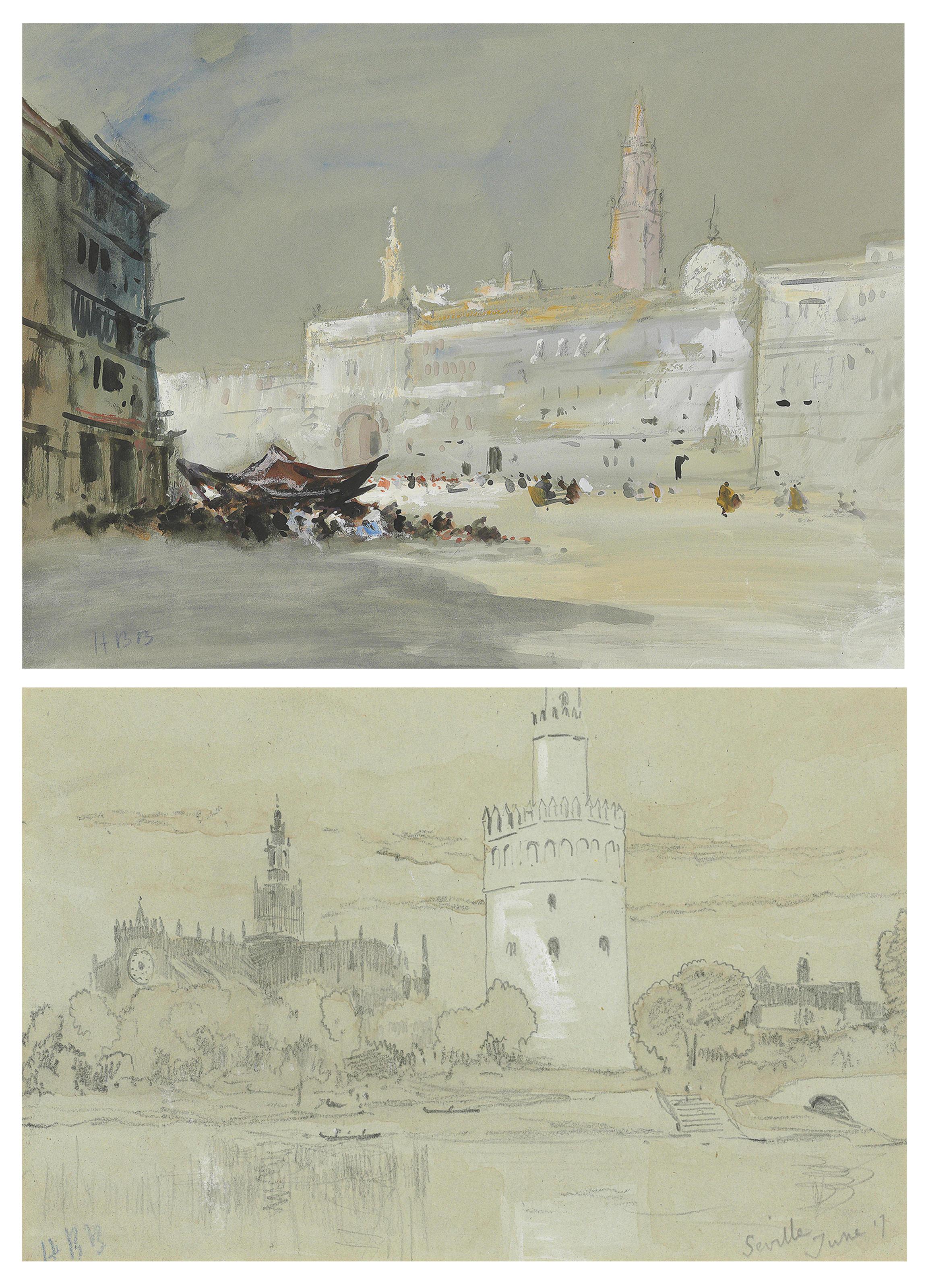 Hercules Brabazon Brabazon - Two views of Seville, Spain