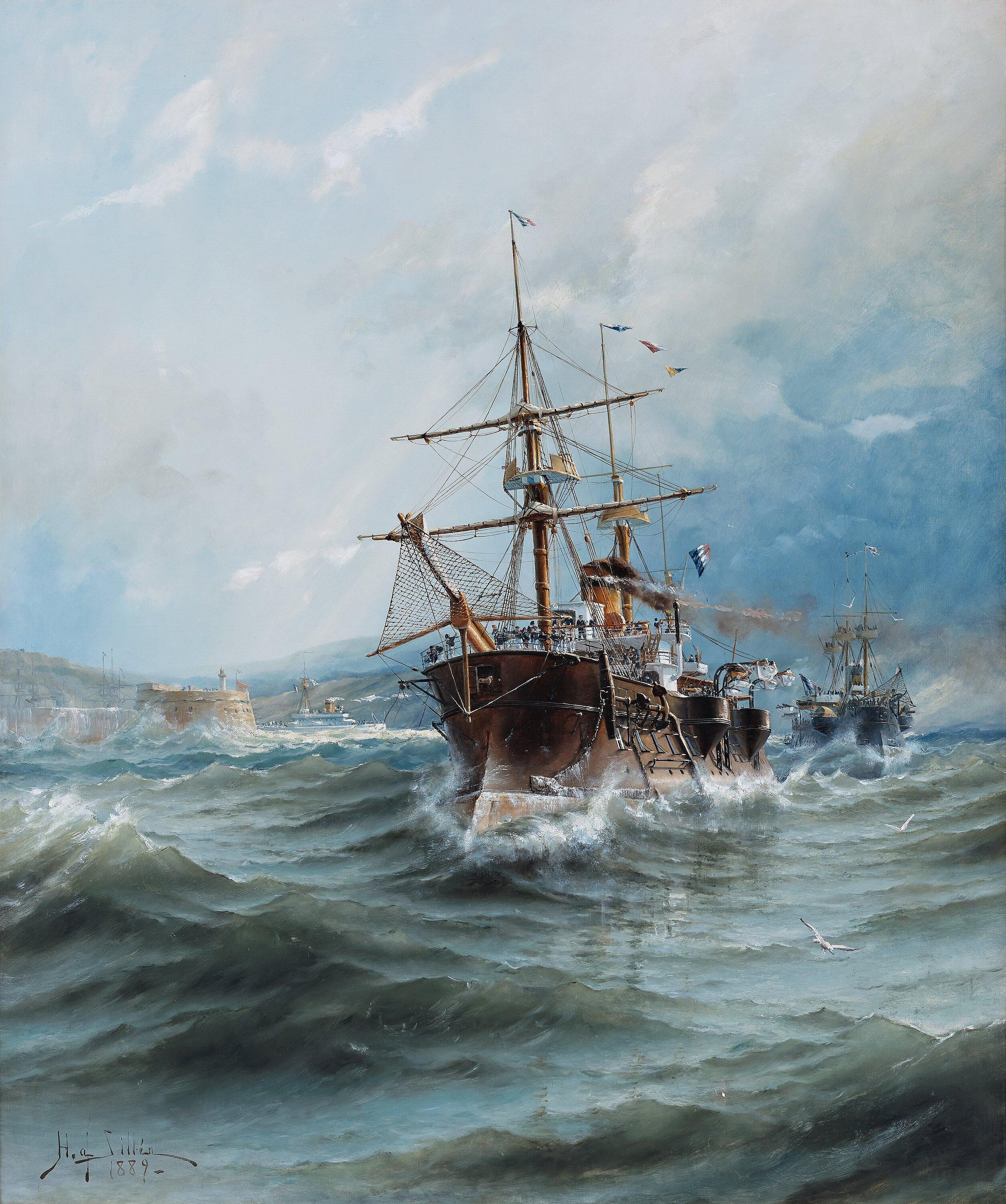 Herman af Sillén - French battleships outside Cherbourg