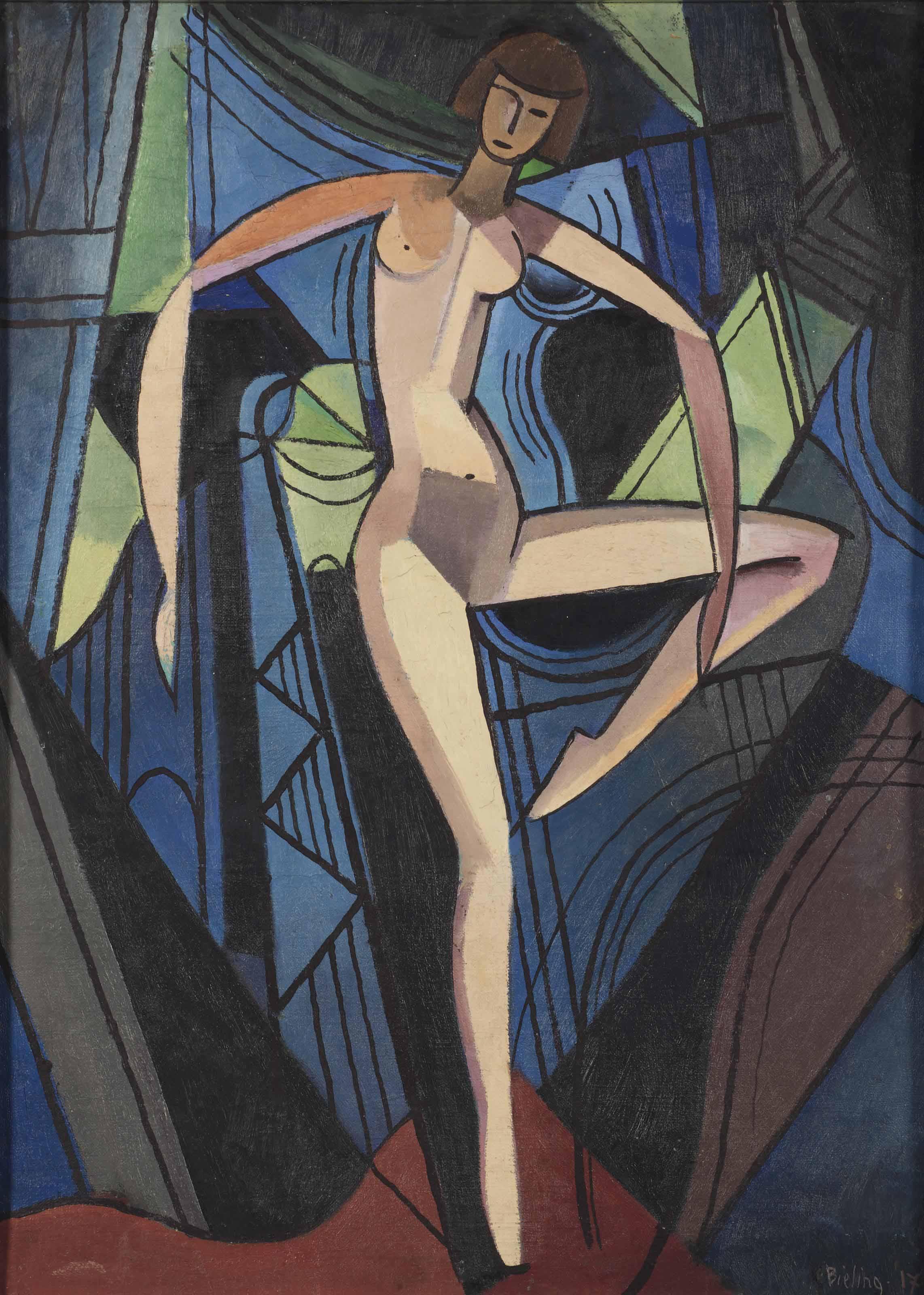 Herman Bieling - A dancing nude
