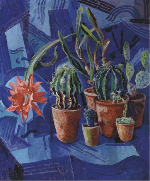 Herman Bieling - A still life with cactusses
