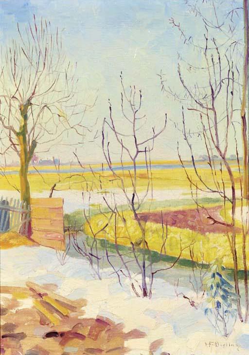 Herman Bieling - Landscape in winter