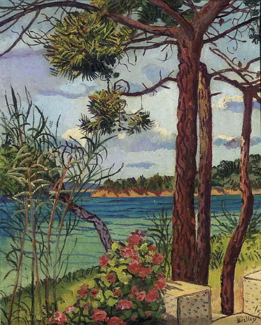 Herman Bieling - Pine trees at the seaside