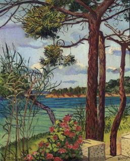 Herman Bieling - Pine trees at the seaside