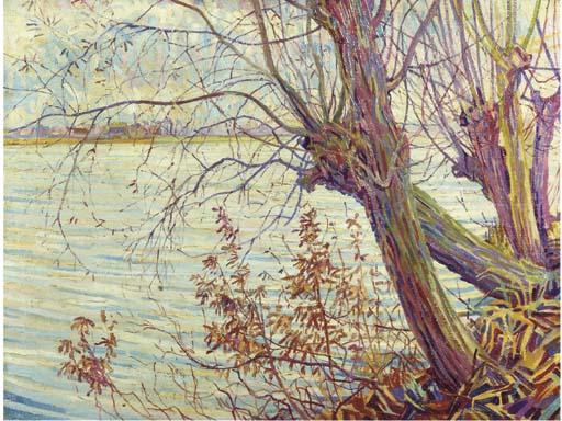 Herman Bieling - Pollard willows at the water side