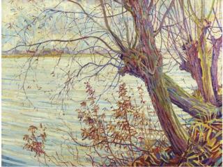 Herman Bieling - Pollard willows at the water side