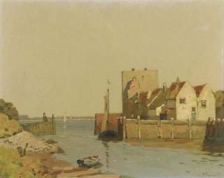 Herman Bogman - A quiet harbour, Veere